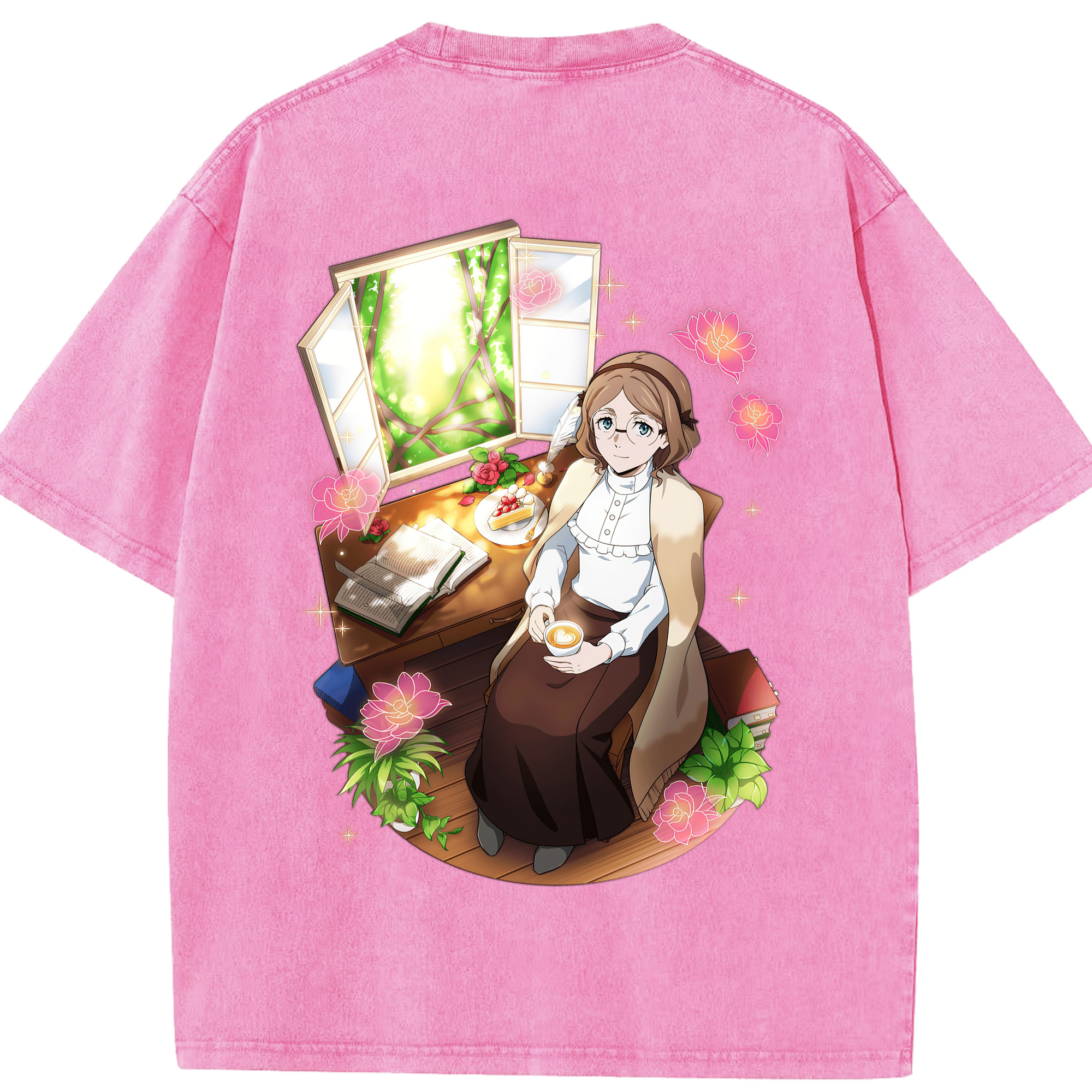 （画像用） 文豪ストレイドッグス Bungo Stray Dogs 綿100% ヴィンテージ風 半袖Tシャツ（背面プリント）